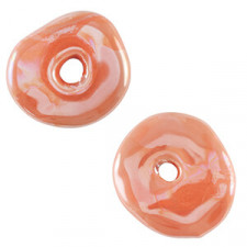 DQ Greek Ceramic bead donut – Blush orange